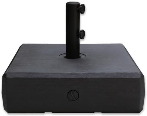 C-Hopetree 55 kg Heavy Duty Water Fillable Square Base Stand Weight for Garden Parasol Patio Outdoor Market Table Umbrella, Black