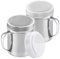 2 Pcs Chocolate Shaker for Cappuccino, Icing Sugar Shaker,Chocolate Shaker Stainless Steel Container with Handle and Lid for Cappuccino Cocoa Creams Coffee Spice Cake Decoration