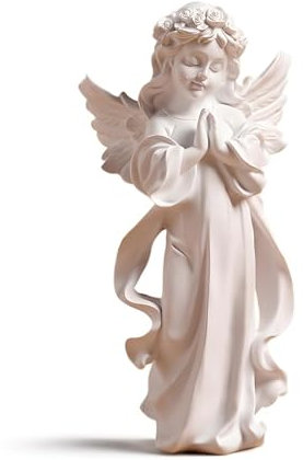 Decorative Angel Figurine, White Colour, Masterpiece from Skilled Craftman, 3 Options of Different Sizes (Small 15 * 7.5cm)