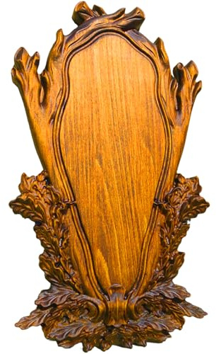 Tavola per trofei in legno massello di faggio per trofei da caccia, corna come cinghiale, cervo, capra (K1-21) (rovere rustico)