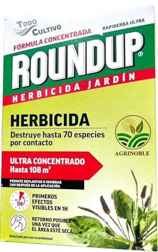 Herbicida Roundup de 250 ml. Desherbarte De rápida y total eficacia, Sin residuos (lo mas parecido al glifosato)