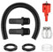Zyluniy Kit de raccordement pour baril de pluie, 19.69in (50cm) Tuyau de Connexion, 2 x 25mm raccords de tuyaux avec contre-écrou et ouvre-trou, Pour tonneau d'eau de pluie, réservoirs d'eau, citernes