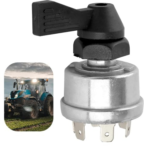 SKJJM Interruttore di Accensione 12V, Controllo Interruttore di Avviamento, Universale a 6 Posizioni, per Auto, Camion, Trattore, Rimorchio, Carrello Elevatore e Altro, Acc/Off/IGN/Start