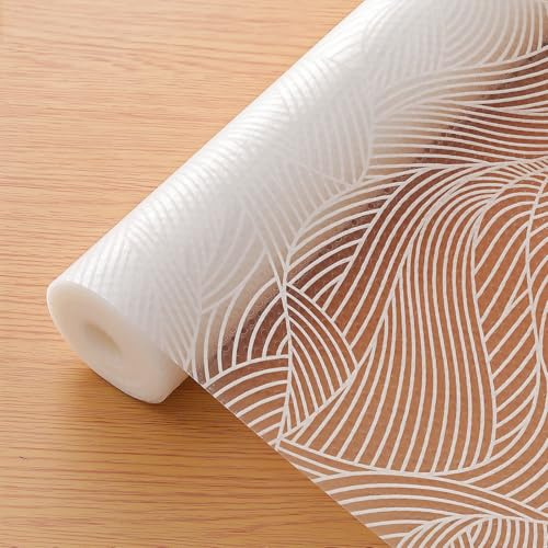 Cooyes Shelf Liner, Non-Adhesive Waterproof Drawer Liner, Durable Easy-to-Cut EVA Shelf Paper for Kitchen Cabinets, Refrigerator, Cupboard, and Dresser （11.8 W x 118 L）
