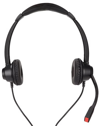 HUSHUI RJ9 Telefonheadset Brusreducerande Binaural med HD-mikrofon för Call Center och Hemmakontor Svart 1 Enhet