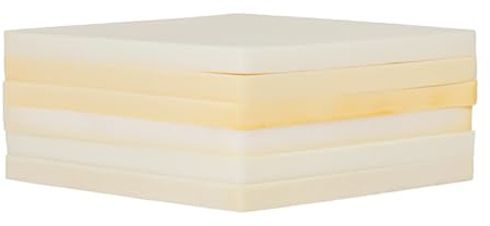 artapisserie.fr 6 Galettes de Chaise Carrées en Mousse A Recouvrir - 40 x 40 x 3 cm - Mousse de Rembourrage Tapissier Ameublement