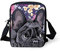 Howilath Kleine Kuriertasche mit lustigem Tierdruck, Outdoor-Reisetasche, Umhängetasche, Handytasche, Französische Bulldogge mit Blumenmuster, Small