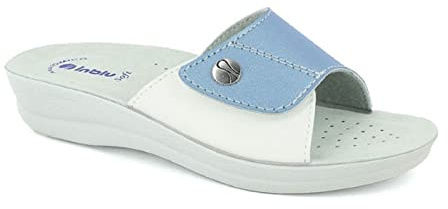 inblu CIABATTE DA CASA CON FASCIA A STRAPPO - VR45 38 Blu Azzurro AZZ