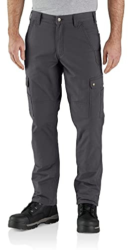 Carhartt Rugged Flex Relaxed Fit Ripstop Cargo Fleece-Lined Work Pant, Pantaloni Casual Uomo, Grigio (Shadow), W40 / 34L