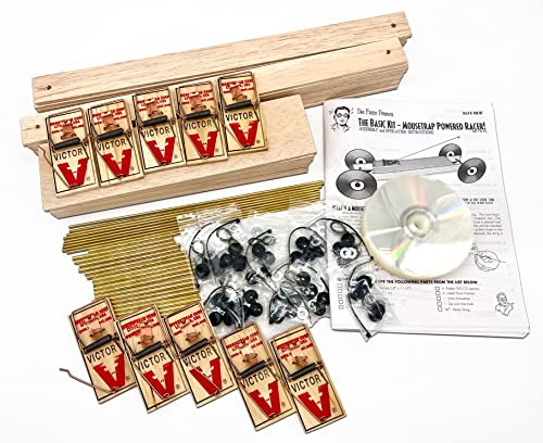 Doc Fizzix The Basic Kit (10-Pack): All Purpose Mousetrap Powered Car, Hands-on STEM Science Projects