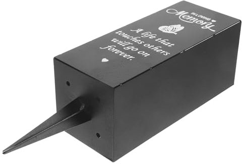 BESPORTBLE Jarrón Cementerio Decorativo Metálico Florero Funerario Porta Flores para Tumbas