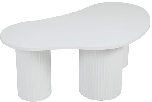 Oviala Table Basse en MDF décor mélaminé Blanc