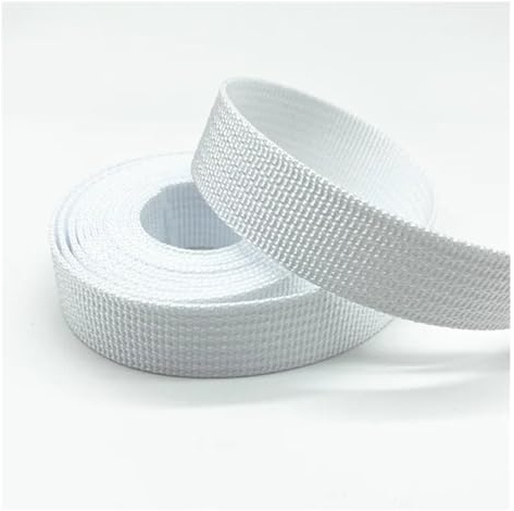 WEOKDFHA sadelgjord 2 meter 20 mm kanvas band bältesväska sadelgjord nylon husdjur ryggsäck band sytillbehör (vit)