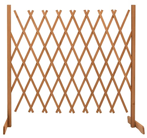 vidaXL Clôture en Treillis de Jardin Séparateur de Jardin Support pour Plantes Grimpantes Plate-Bande Extérieur Orange 180x100 cm Bois de Sapin