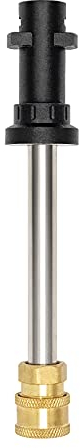 DERASL Adaptador de pistola de lavado de alta presión, adaptador de pistola de espuma de acoplamiento rápido de 1/4 con punta de boquilla
