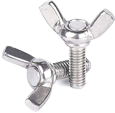 20 Pcs M4 Carbon Steel Zinc Plating Wing Butterfly Screws Bolts,Wing Bolt,Machine Fastener,Thumb Hand Screws for Electronic Equipment (Galvanized M4-0.7 x 10mm)