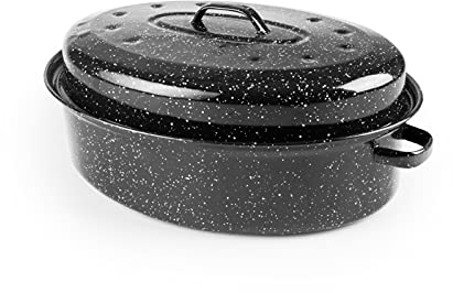 IBILI - Cocotte ovale noire, 42 x 32 x 15 cm, Acier émaillé