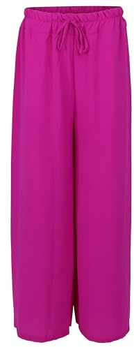 Malito - Ladies Culotte Trousers - Pantalones Palazzo para el Verano - Pantalones de Verano de Talla única para la Playa y la Vida Cotidiana - Trendy Marlene Trousers 2305 Morado