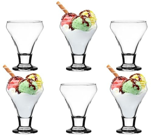 Glasmark KROSNO 1992 Dessertgläser-Set Eisbecher aus Glas 6-er Set 6x290 ml