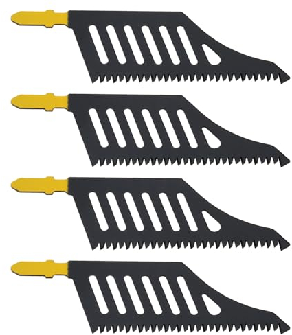 OTOTEC 4 Uds. Hoja de Sierra de Calar de Corte A Ras Vástago en T 112mm X 32mm X 1,2mm Compatible con Dewalt Compatible con Bosch 11 TPI