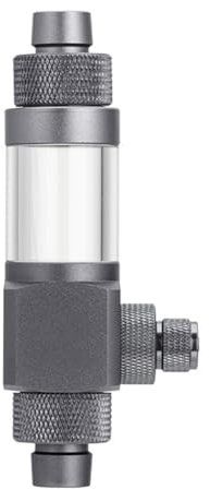 DONGKER Externer CO2 Diffuser, Aquarium CO2 Zerstäuber Diffusor aus Aluminiumlegierung mit Rückschlagventil für Schläuche mit 12 mm/16 mm Innendurchmesser