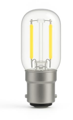 B15d LED Sewing Machine Bayonet Light Bulb 2W (25W Equivalent) Screw 230V (Pack of 1) | 6000K Warm White | Non-Dimmable (B15D (SBC) Bayonet, LED)