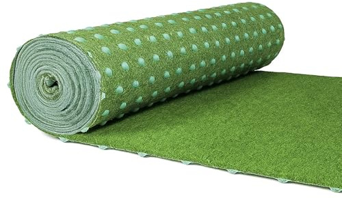 Internethandel Pfordt Kunstrasen 100x200 cm Grün, Rasenteppich mit Noppen, Outdoor Teppich wetterfest und pflegeleicht für Balkon, Terrasse und Garten