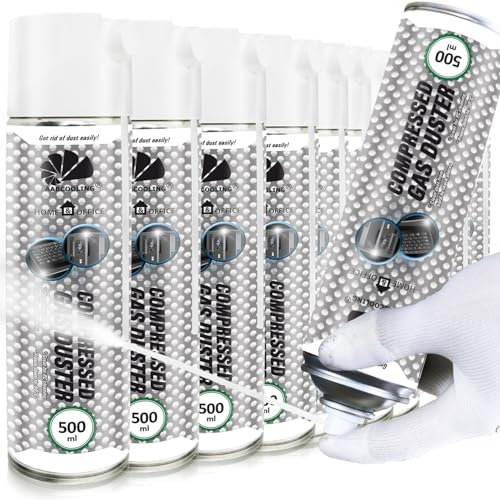 AABCOOLING Bombe Froid, Sprays nettoyants pour moteur Home&Office Gas Duster 500ml - 11 Pièces - Bombe air froid Freeze, Pour le Dépannage Thermique, Bombe a Froid, Spray Froid jusqu'à -50 °C