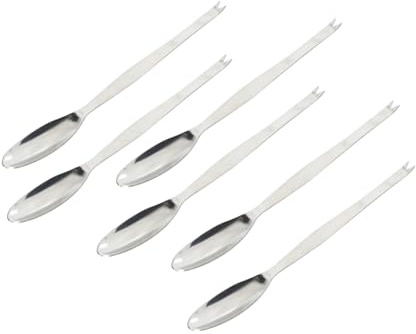 Forchetta Cucchiaio Granchio Frutti di Mare, Utensili Multiuso Forchette in Acciaio Inox Versatile Robusto Casa Ristorante (6, 21cm)