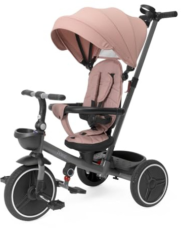 Chicco Triciclo Evolutivo 4 in 1 per Bambini 6 Mesi - 5 Anni, Sedile Reversibile, Manico Telescopico e Chiusura Compatta, Triciclo Pieghevole con Tettoia Parasole e Freno Centralizzato