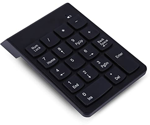 Teclado numérico inalámbrico, 18 teclas Teclado numérico USB Mini teclado numérico silencioso Teclado numérico digital ultradelgado portátil para computadora portátil Notbook PC