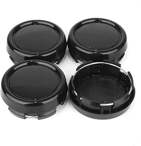 RhinoTuning 4 Stück Radnabenkappen für Advan Benz OZ Audi Nabendeckel OD 79 mm ID 73 mm, Schwarz Radnabenabdeckung Geeignet für S300 S350 S600 ML350 C200 C280 W230-C230 Rad, A0004000900 Felgendeckel