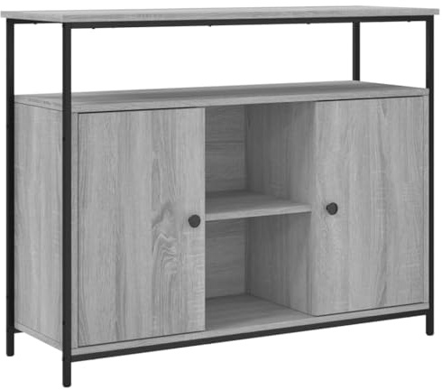 vidaXL Byrå grå sonoma 100x35x80 cm konstruerat trä