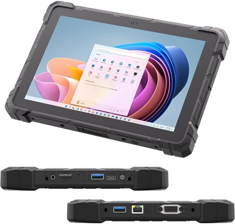 HEIGAOLAPC Tablet Rugged 12th Alder Lake N100, Win11 Pro 16 GB RAM 256 GB eMMC Tablet PC, Tableta de 10,1 Pulgadas con batería de 16000 mAh 4G LTE/WiFi/BT5.0/FHD para Trabajadores de Campo