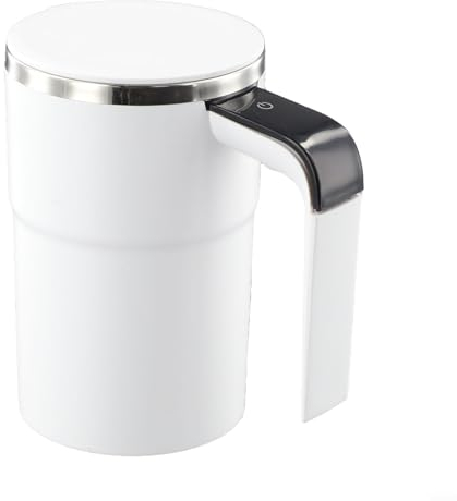 Eawfgtuw Tasse auto-mélangeuse avec technologie magnétique, mesure de la température, acier inoxydable 304