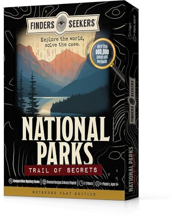 Finders Seekers Escape Room Game for Adults – National Parks Mystery Adventure, Solve the Case at Home, Puzzle & Detective Game, Escape Room in a Box, 1–8+ Players