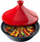 Tagine PotMoroccan tagine Pot Small tagine Bowl Round Ceramic Casserole Clay Pot with lid Heat-Resistant hot Pot earthen Pot Multifunctional cookware for stew Soup A 16 23 cm