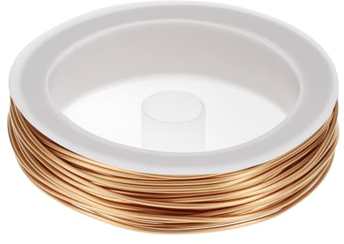 QWORK® Fil de cuivre Pure T2, Ø1mm, longueur 10m, pour les loisirs, l'électrotechnique et l'artisanat