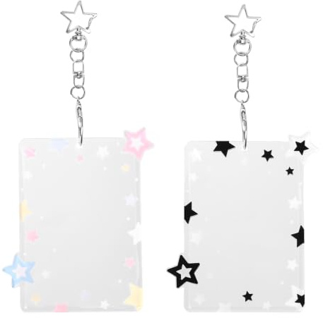 BOXOB 2pcs Porte-Photocartes Étoiles, 2 Styles Porte-Photocarte Étoile Y2K