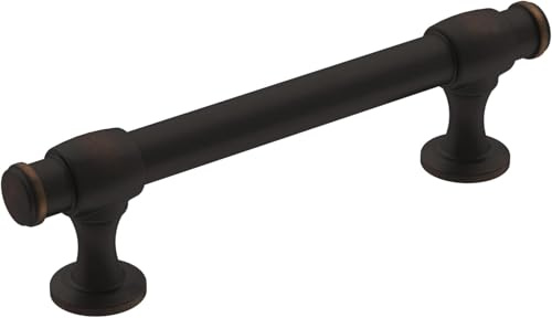 Amerock | Cabinet Pull | Oil Rubbed Bronze | 3-3/4 inch (96 mm) Center-to-Center | Winsome | 1 Pack | Drawer Pull | Cabinet Handle | Cabinet Hardware