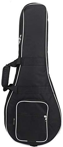 Keenso Mandolin Case Gig Bag,Handheld Thicken Oxford Cloth Dual Zippers with Side Pockets,with Large Side Pocket,Waterproof,Backpack Soft Case Ukulele accessoriesUkulele Accessories Musical
