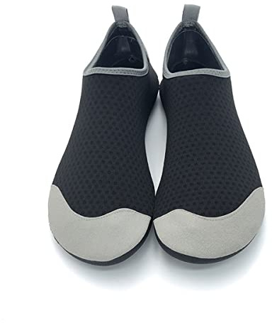 AUXDIQ Simskor badskor, vattenskor, strandskor, barfotaskor, snabbtorkande för kvinnor och män, Jacquard svart, 40/41 EU