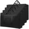 4 Pack 125L Large Storage Bags with Zips, Waterproof 600D Oxford Moving Bags, Clothes Storage Bag for Duvets, Laundry, House Garden, Underbed Storage
