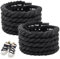 Lotbun 1 Par Cordones Zapatillas Gruesos Para Air Force 1, Cordones Redondos de 8 mm (150 cm) (blanco) (negro)