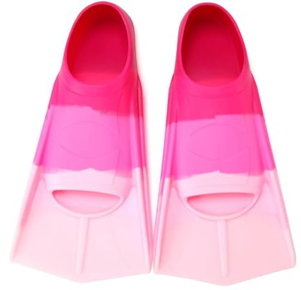Azuunye Kinder Schwimmflossen,Kurze Flossen 100% Silikon Schwimmflossen für Training und Lap Schwimmen für Kinder Erwachsene XXXS
