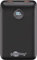 goobay Powerbank kompakt 20.000 mAh, externes Ladegerät, Power Bank geeignet für Smartphone, Kopfhörer, Tablet, DREI Geräte gleichzeitig Laden/inkl. Ladekabel, Schwarz, 65869
