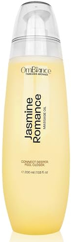 OmBiance Aceite de masaje relajante y sensual para terapia masaje - Aceite corporal perfumado - Loción para el cuerpo hidrata y cuida la piel - Aceite para parejas (Jazmín Sensual Relajante)