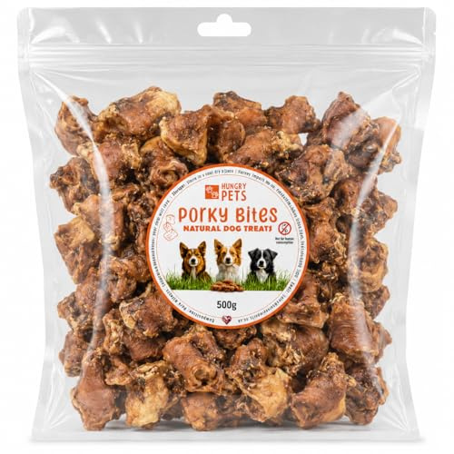 Porky Bites, Pig Inner Ear, Natural Dog Treat (500g)