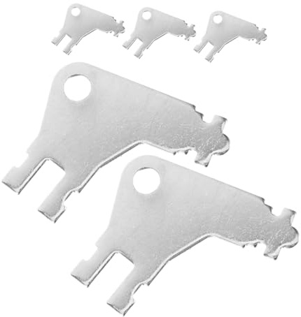 Beavorty 5pezzi Chiave di Apertura per Distributore di Carta Igienica Design Portatile per Appendere Realizzata in Ferro Resistente per Scuole Metropolitane e Luoghi Pubblici