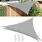 Kezidhp Toldo Vela Triangular 2,5 x 2,5 x 3m - Sombra Jardín Terraza Balcón - HDPE Transpirable - 98% UV - Incluye Cuerdas - Resistente Lluvia/Viento(Gris)